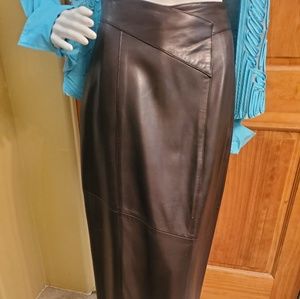 Continental Leather black leather skirt